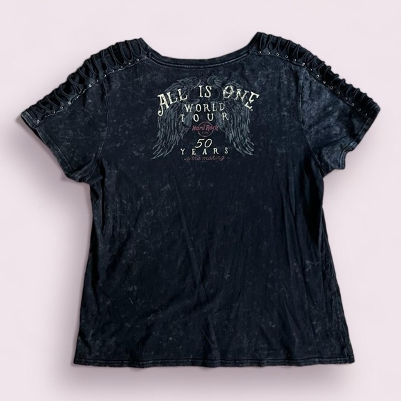 Y2K Hard Rock 50 Years in The Making T-Shirt - Black - Picture 2 of 4